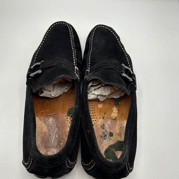 Salvatore Ferragamo Other - Genuine Salvatore Ferragamo Black Suede Mens Loafers Size 9.5 EE 7506